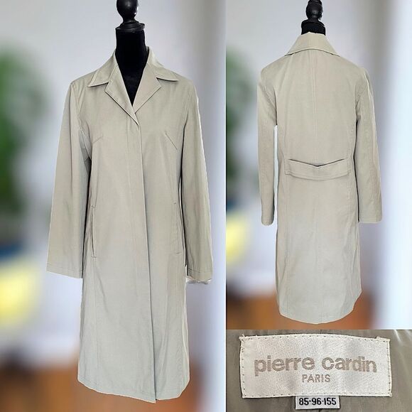 Pierre Cardin Paris Classic Trench Coat Jacket Size XS - Picture 1 of 14